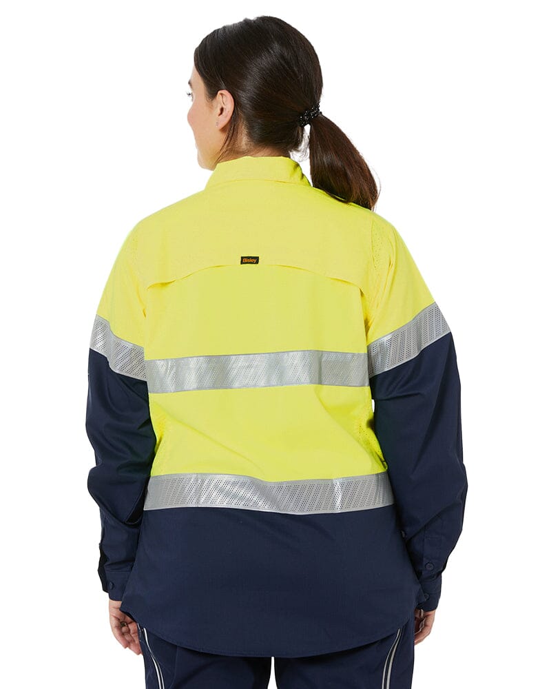 Womens X Airflow Hi Vis Taped Stretch Ripstop Shirt * - Yellow/Navy