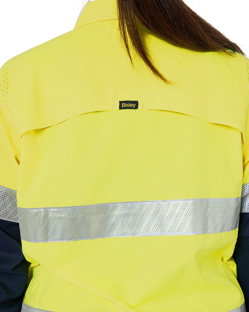 Womens X Airflow Hi Vis Taped Stretch Ripstop Shirt * - Yellow/Navy
