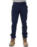 Stretch Cotton Drill Work Pants - Navy