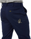Stretch Cotton Drill Work Pants - Navy