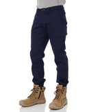 Tradies Stretch Cotton Drill Cargo Cuffed Pants 2 Value Pack - Navy