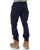 Tradies Stretch Cotton Drill Cargo Cuffed Pants 2 Value Pack - Navy