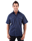 Original Cotton Drill SS Shirt - Navy