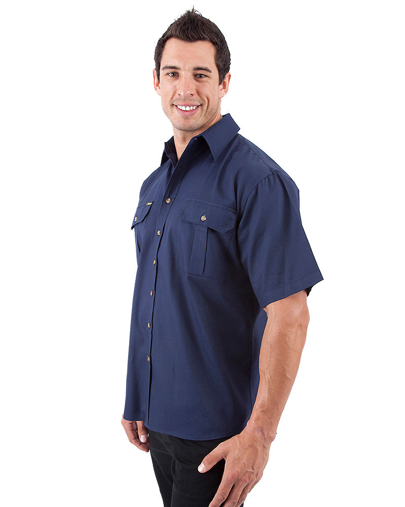 Original Cotton Drill SS Shirt - Navy