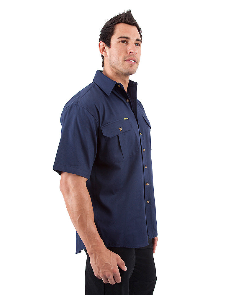 Original Cotton Drill SS Shirt - Navy