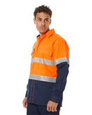 X Airflow Hi Vis Taped Stretch Ripstop Shirt  - Orange/Navy