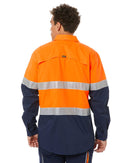 X Airflow Hi Vis Taped Stretch Ripstop Shirt  - Orange/Navy