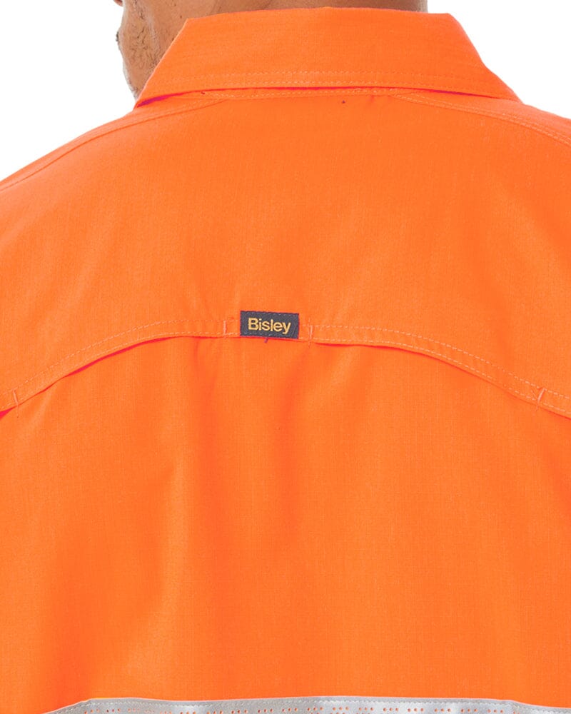 X Airflow Hi Vis Taped Stretch Ripstop Shirt  - Orange/Navy
