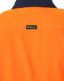 Hi Vis Recycled LS Drill Shirt - Orange/Navy