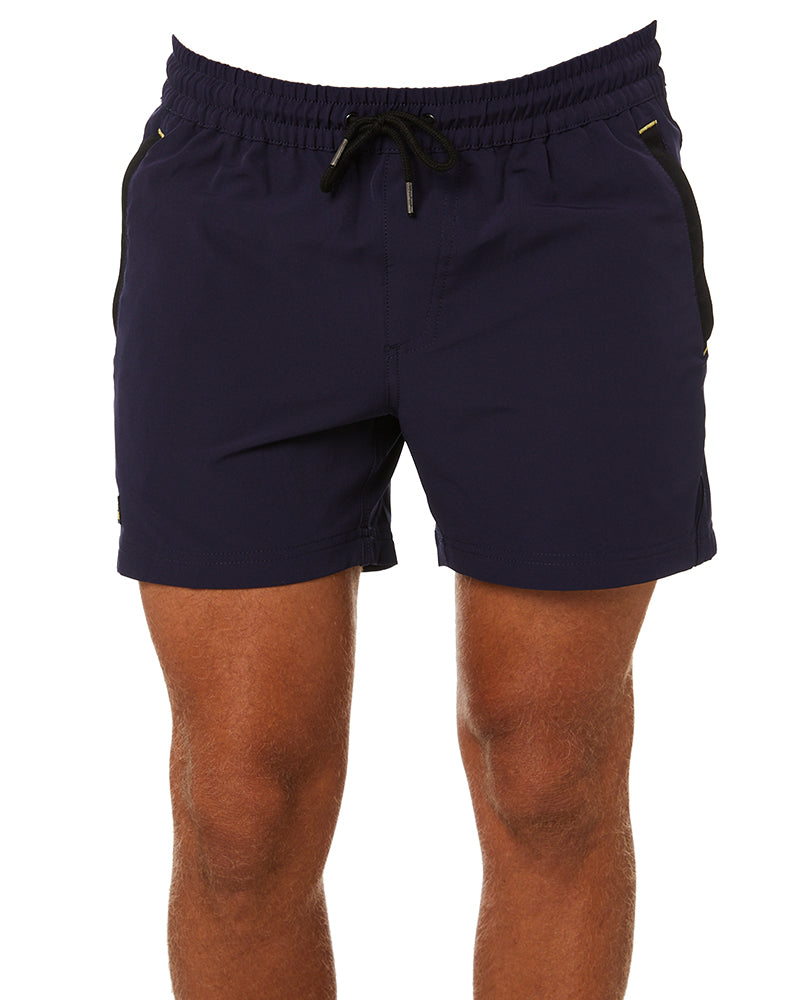 Bisley Flex and Move 4-Way Stretch Elastic Waist Short Navy