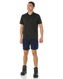 Stretch Cotton Elastic Waist Cargo Short - Navy