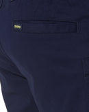Stretch Cotton Elastic Waist Cargo Short - Navy