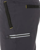 Flex and Move Tradie 4 Way Stretch Elastic Waist Cargo Short - Charcoal