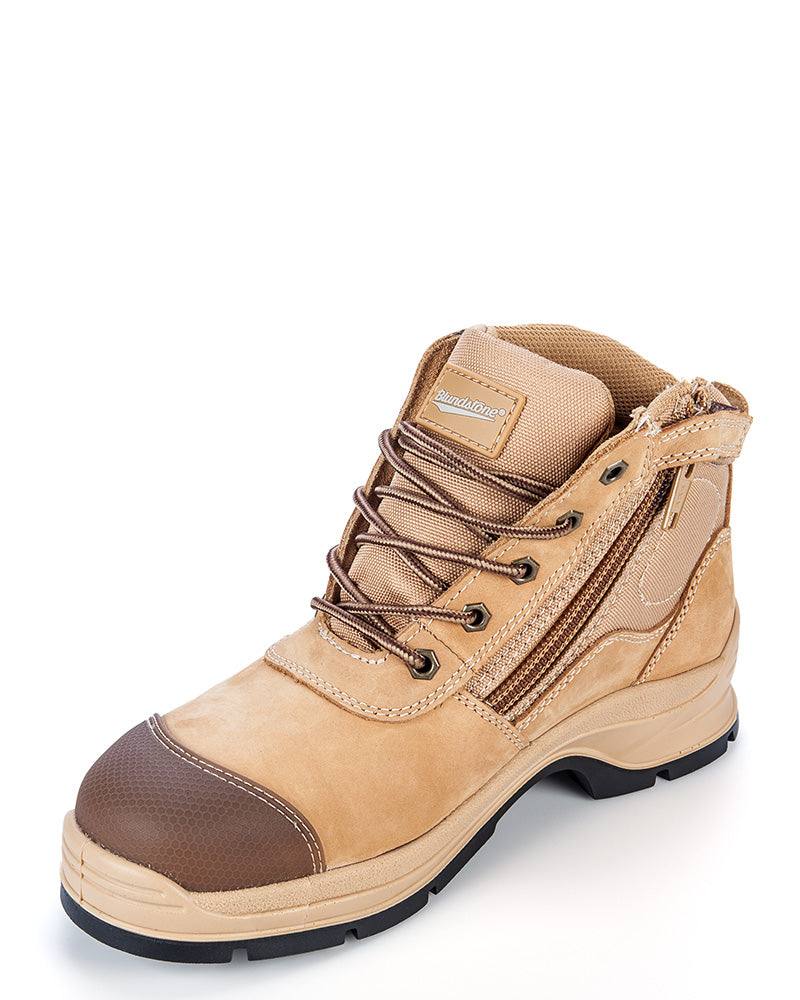 Style 318 Workfit Lace Up Zip Side Boot - Wheat