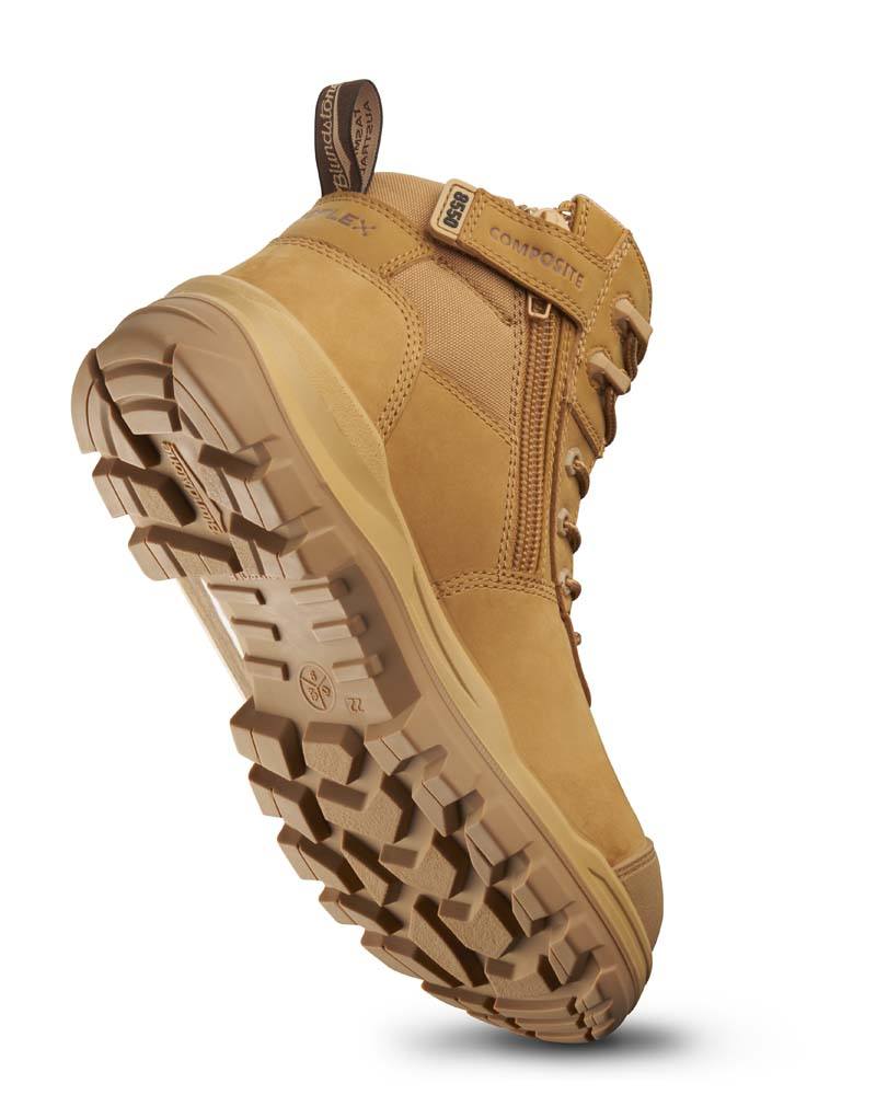 Blundstone RotoFlex 8550 Mid Zip Side Safety Boot Wheat Buy Online