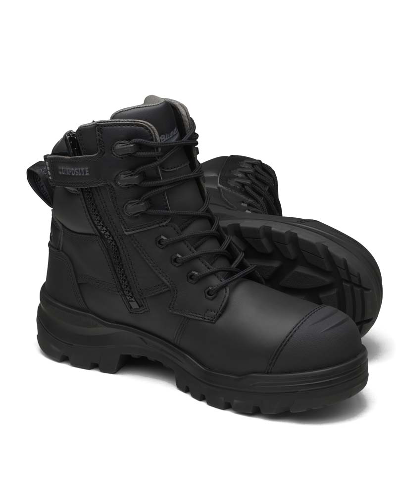 RotoFlex 8561 High Zip Side Safety Boot - Black