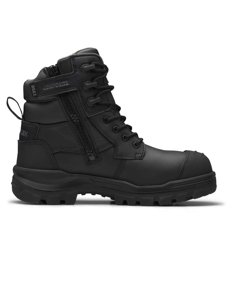RotoFlex 8561 High Zip Side Safety Boot - Black