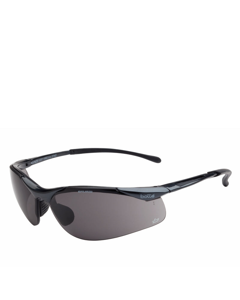 Contour (Sidewinder) Polarised Safety Glasses Grey Lens - Grey