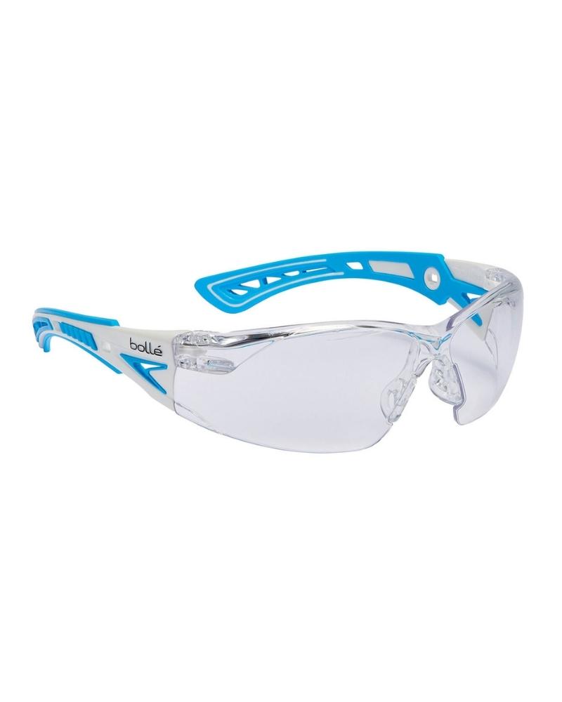 Rush Plus Small Healthcare Safety Glasses - Blue/White