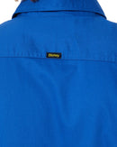 Closed Front Mens Lightweight LS Drill Shirt - Royal