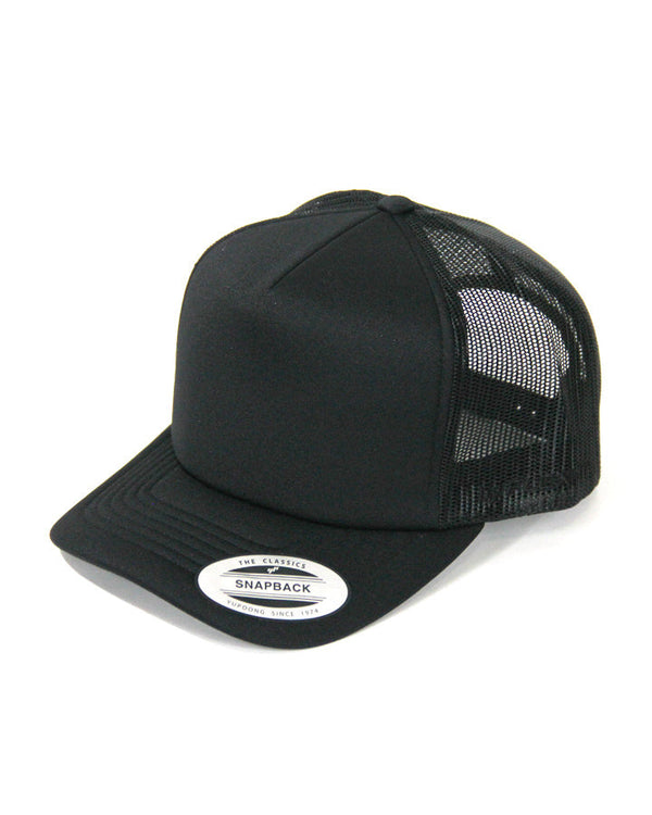 Hi Crown Trucker Cap - Black