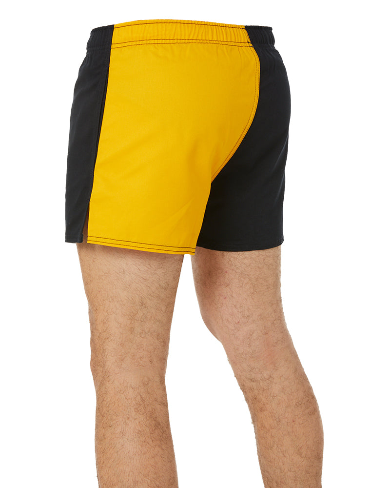 Cotton Harlequin Short - Black/Gold