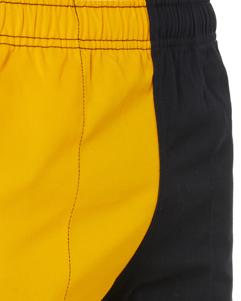 Cotton Harlequin Short - Black/Gold