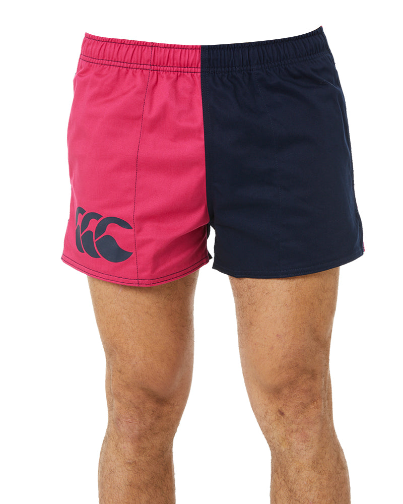 Cotton Harlequin Short - Fuschia/Navy