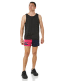 Cotton Harlequin Short - Fuschia/Navy