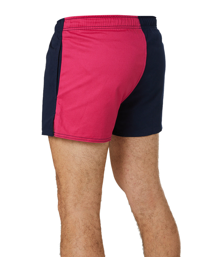 Cotton Harlequin Short - Fuschia/Navy