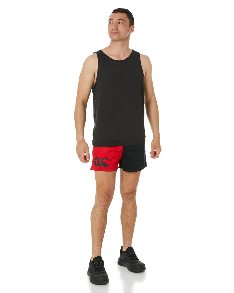 Cotton Harlequin Short - Black/Red