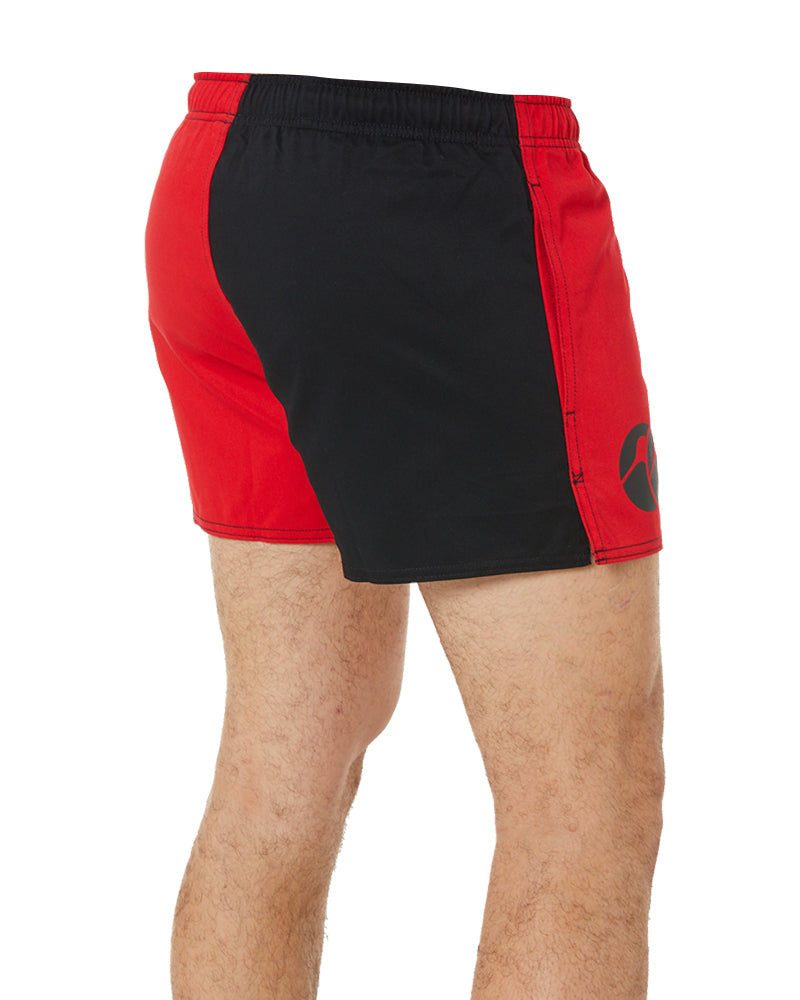 Cotton Harlequin Short - Black/Red