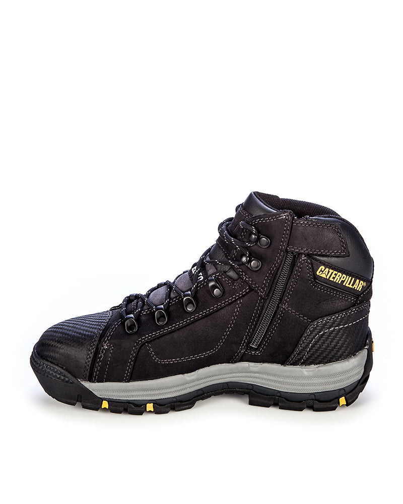 Convex Mid Zip Side Safety Boot - Black