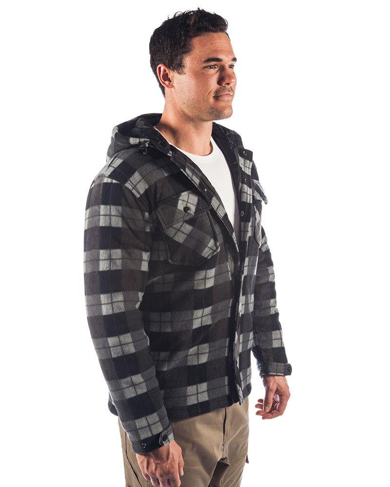 Active Work Jacket - Grey Black Plaid