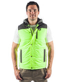 Hi Vis Hooded Work Vest - Yellow