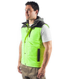 Hi Vis Hooded Work Vest - Yellow