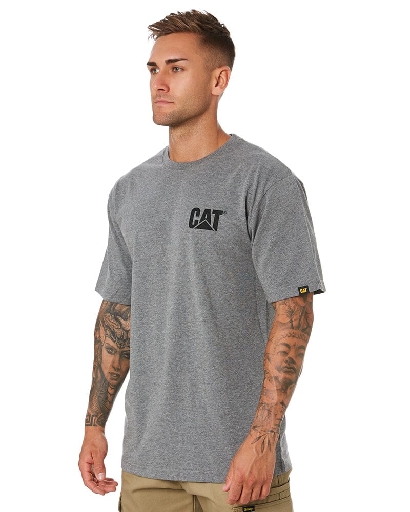 Caterpillar Trademark Tee - Dark Heather Grey | Buy Online