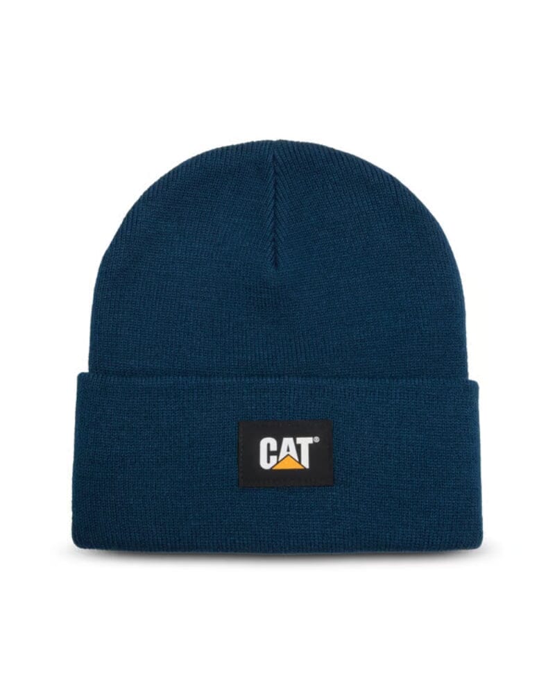 Cat Label Cuff Beanie - Detroit Blue