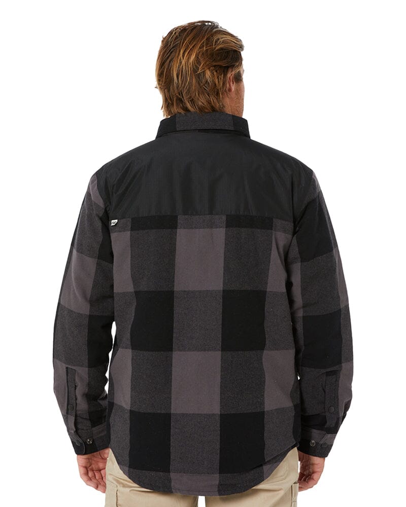 Caterpillar Buffalo Check Insulated Shirt Jacket Pitch Black