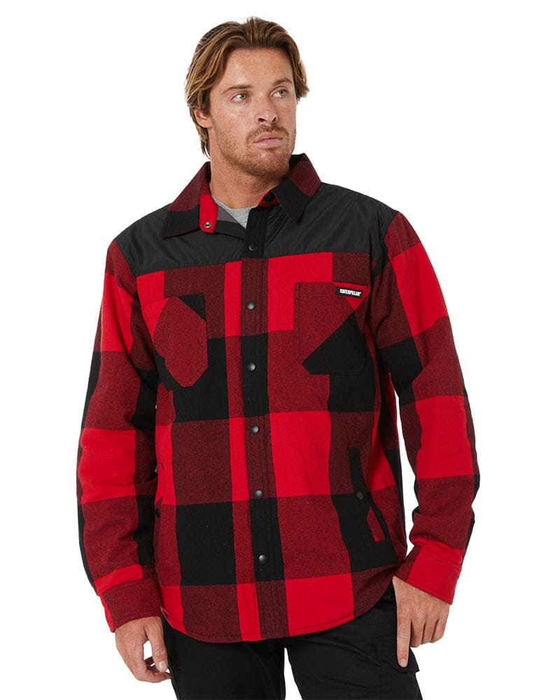 Insulated plaid shirt jacket sale