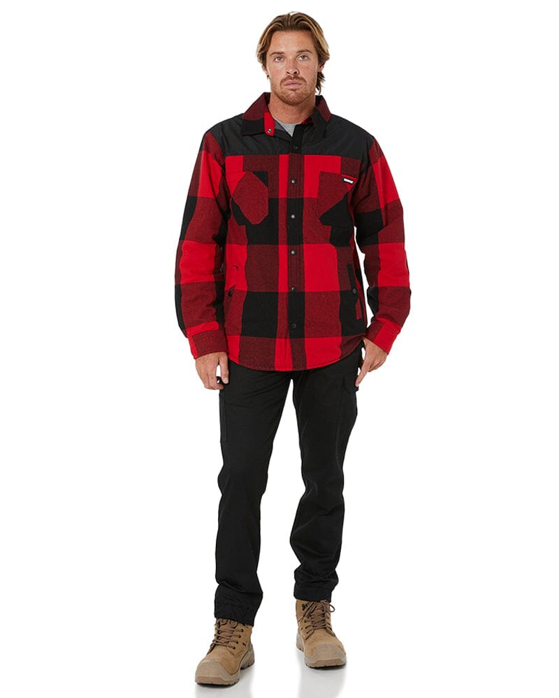 Buffalo Check Insulated Shirt Jacket - Black/Red Hot Plaid