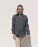 Womens X Airflow Ripstop LS Shirt  - Charcoal