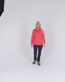 Ladies Closed Front Shirt LS - Watermelon