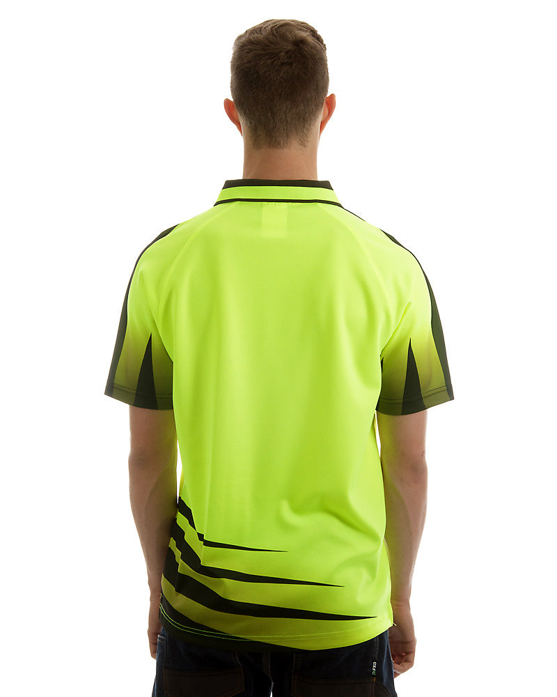 Hi Vis Rippa Sub Polo Shirt - Lime/Black