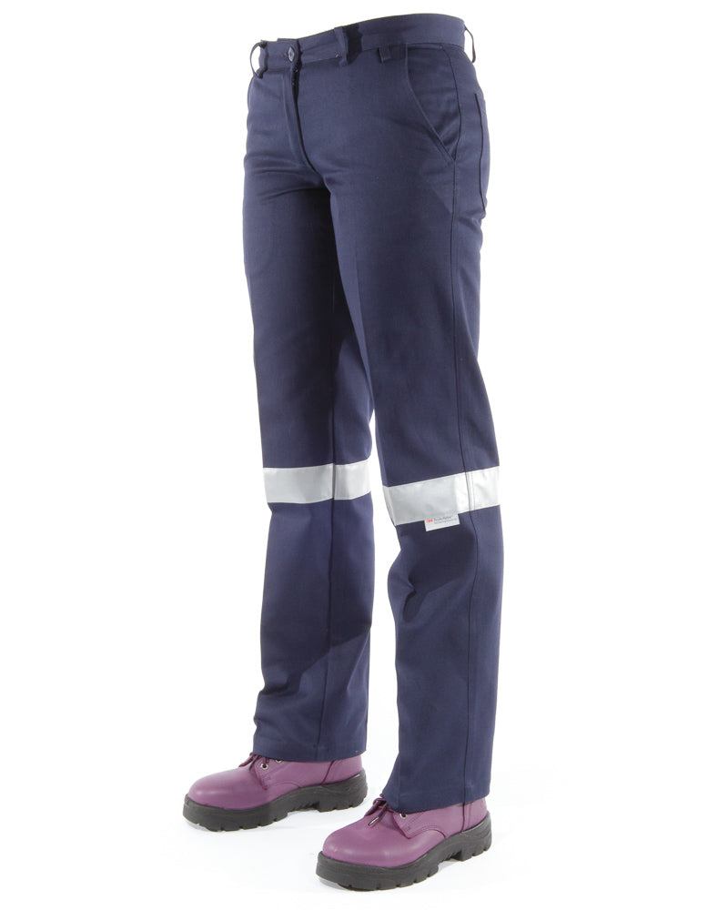 Womens Work Pant 3M Reflective Tape - Navy