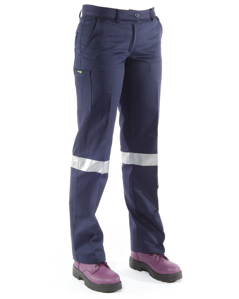 Womens Work Pant 3M Reflective Tape - Navy