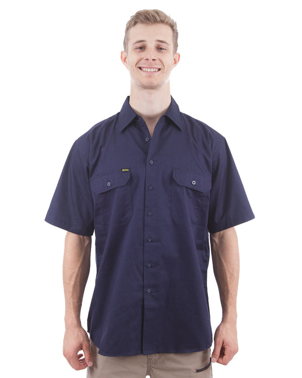 Cool Lightweight Drill Shirt SS - Navy