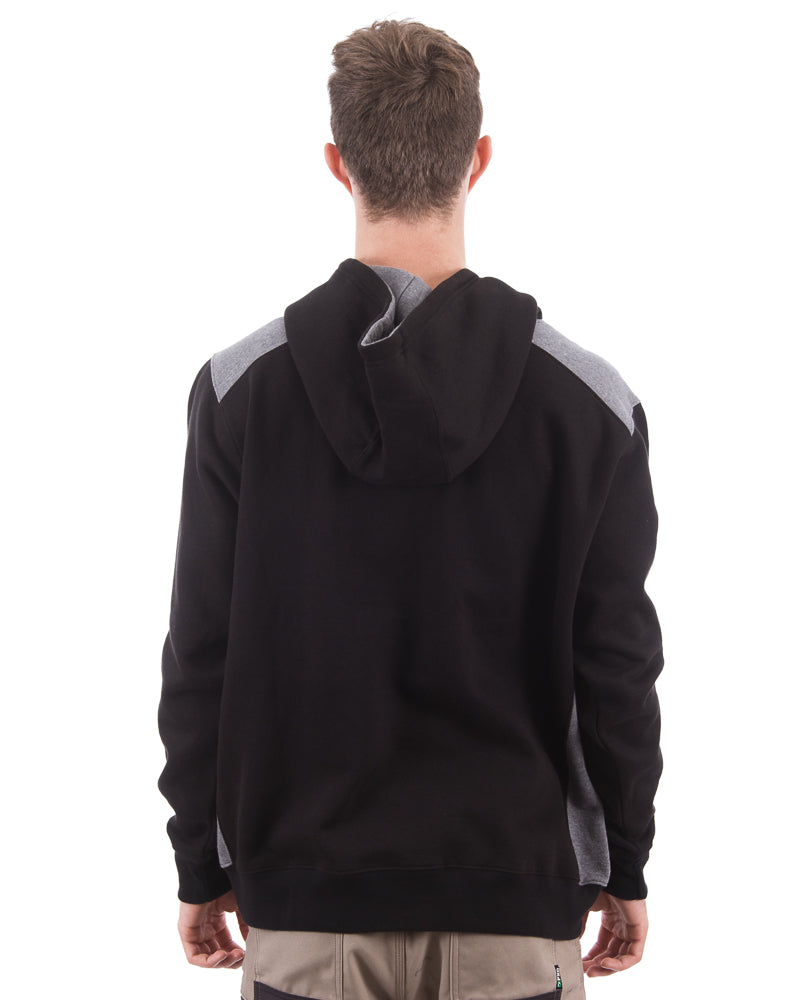Logo Panel Hooded Sweatshirt - Black