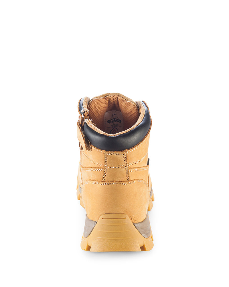 Craze Zip Side Safety Boot 4E Wide - Wheat