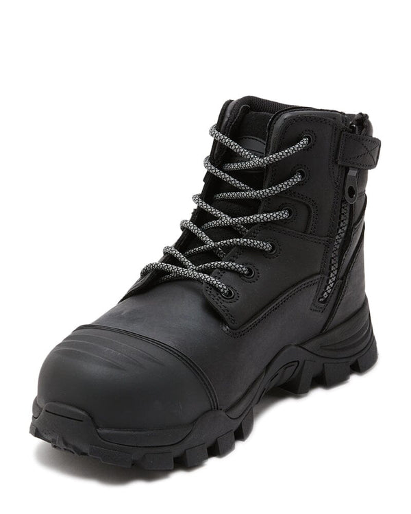 Craze Zip Side Safety Boot 4E Wide - Black